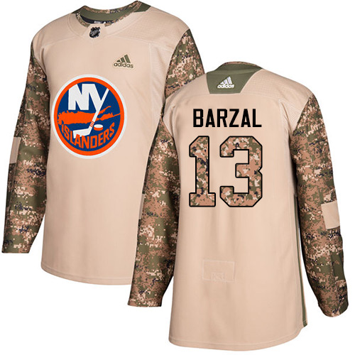 Adidas New York Islanders #13 Mathew Barzal Camo Authentic 2017 Veterans Day Stitched Jersey Men's