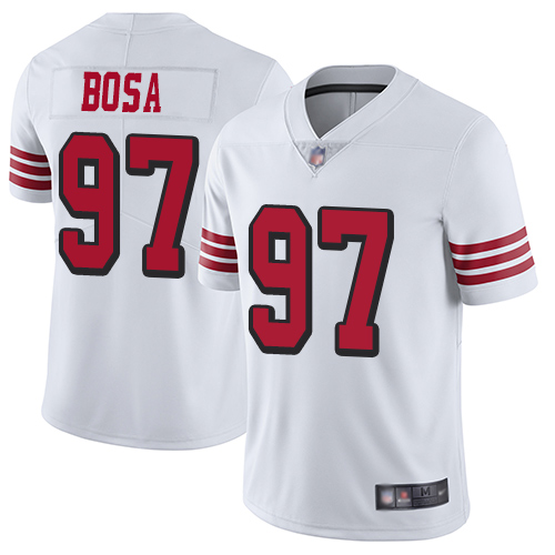 49ers #97 Nick Bosa White Rush Youth Stitched Vapor Untouchable Limited Jersey