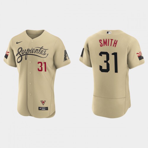 Arizona Arizona Diamondbacks #31 Caleb Smith Men's 2021 City Connect Authentic Jersey Gold Men's