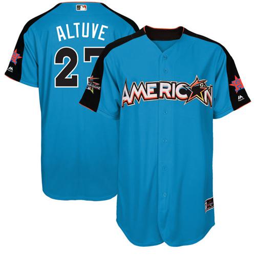 Houston Astros #27 Jose Altuve Blue 2017 All-Star American League Stitched Jersey Men's