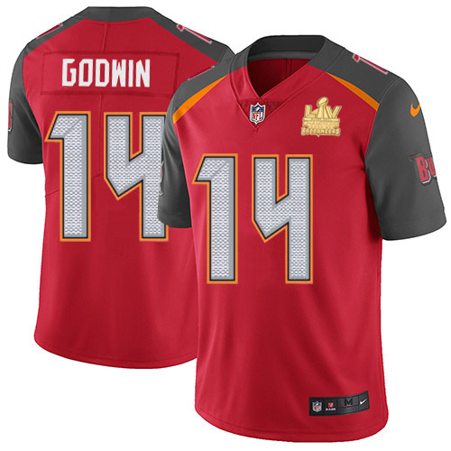 Buccaneers #14 Chris Godwin Red Team Color Youth Super Bowl LV Champions Stitched Vapor Untouchable Limited Jersey