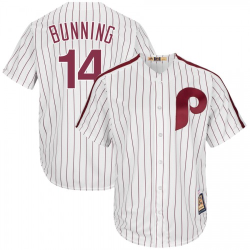 Philadelphia Philadelphia Phillies #14 Jim Bunning Majestic Cooperstown Collection Cool Base Player Jersey White Men's