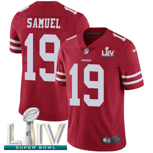 49ers #19 Deebo Samuel Red Super Bowl LIV 2020 Team Color Youth Stitched Vapor Untouchable Limited Jersey