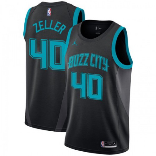 Charlotte Hornets #40 Cody Zeller Black Womens Jordan Swingman City Edition 2018/19 Jersey Womens