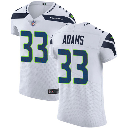 Seahawks #33 Jamal Adams White Men's Stitched New Elite Jersey