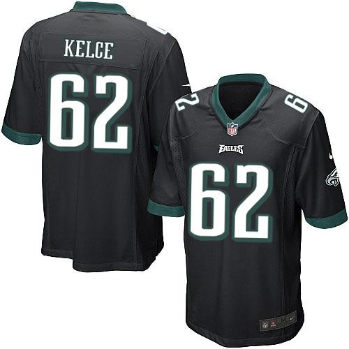 Eagles #62 Jason Kelce Black Alternate Youth Stitched New Elite Jersey