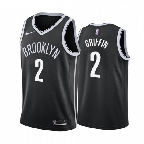 Brooklyn Nets #2 Blake Griffin Black Swingman Icon Edition Jersey Mens