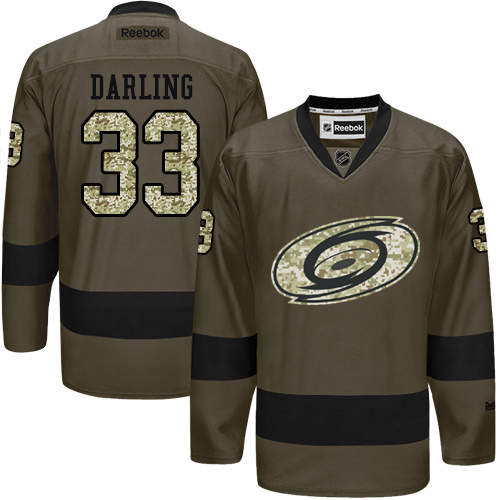 Adidas Carolina Hurricanes #33 Scott Darling Green Salute to Service Stitched Youth Jersey Youth