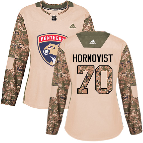 Adidas Panthers #70 Patric Hornqvist Camo Authentic 2017 Veterans Day Women's Stitched Jersey