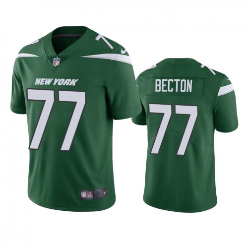 New York New York Jets #77 Mekhi Becton Men's Green 2020 Draft Vapor Limited Jersey Men's