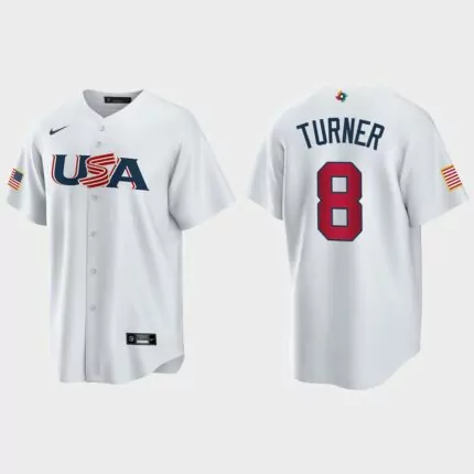 Trea Turner Philadelphia Phillies 2023 World Baseball Classic USA Replica Jersey – White