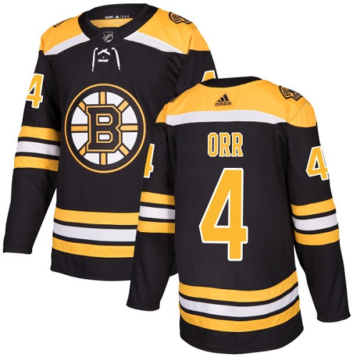 Adidas Boston Bruins #4 Bobby Orr Black Home Authentic Youth Stitched Jersey Youth