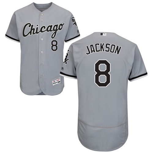 Chicago White Sox #8 Bo Jackson Grey Flexbase Authentic Collection Stitched Jersey Men's