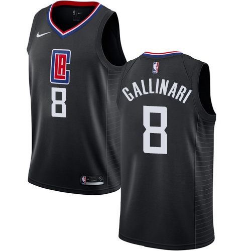 Los Angeles Clippers #8 Danilo Gallinari Black Youth Swingman Statement Edition Jersey Youth