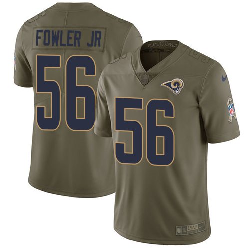 Los Angeles Rams #56 Dante Fowler Jr Olive Men's Stitched Limited 2017 Salute To Service Jersey Men's