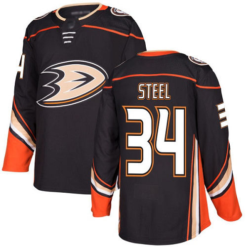 Adidas Anaheim Ducks #34 Sam Steel Black Home Authentic Youth Stitched Jersey Youth