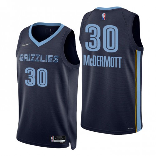 Memphis Grizzlies #30 Sean Mcdermott Navy Mens 2021-22 75th Anniversary Diamond Swingman Jersey - Icon Edition Mens