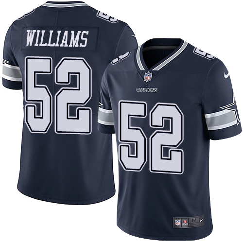Dallas Cowboys #52 Connor Williams Navy Blue Team Color Men's Stitched Vapor Untouchable Limited Jersey Men's