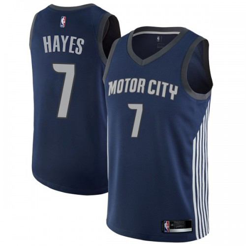 Detroit Pistons #7 Killian Hayes Navy Womens Swingman City Edition Jersey Womens