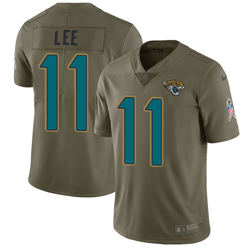 Jacksonville Jaguars #11 Marqise Lee Olive Youth Stitched Limited 2017 Salute to Service Jersey Youth