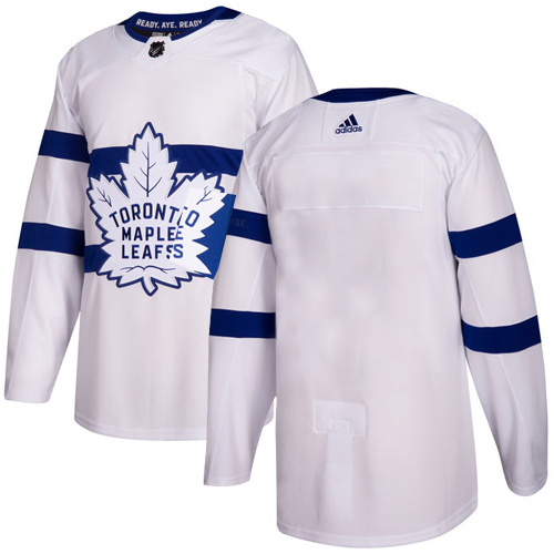 Adidas Maple Leafs Blank White Authentic 2018 Stadium Series Stitched Jersey
