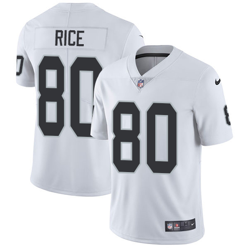Las Vegas Raiders #80 Jerry Rice White Men's Stitched Vapor Untouchable Limited Jersey Men's