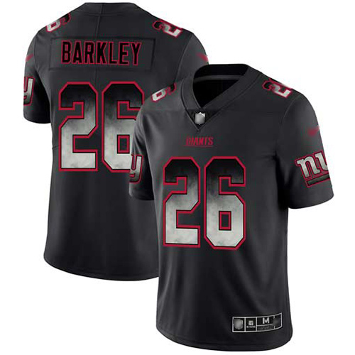 Giants #26 Saquon Barkley Black Men's Stitched Vapor Untouchable Limited Smoke Fashion Jersey