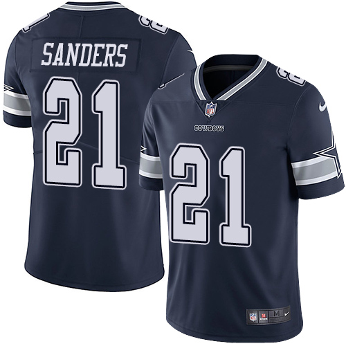 Cowboys #21 Deion Sanders Navy Blue Team Color Men's Stitched Vapor Untouchable Limited Jersey