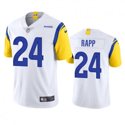 Los Angeles Los Angeles Rams #24 Taylor Rapp Men's Alternate Vapor Limited Jersey - White Men's