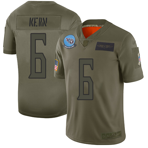Tennessee Titans #6 Brett Kern Camo Men's Stitched Limited 2019 Salute To Service Jersey Men's