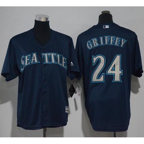 Seattle Mariners #24 Ken Griffey Navy Blue Cool Base Stitched Youth Jersey Youth
