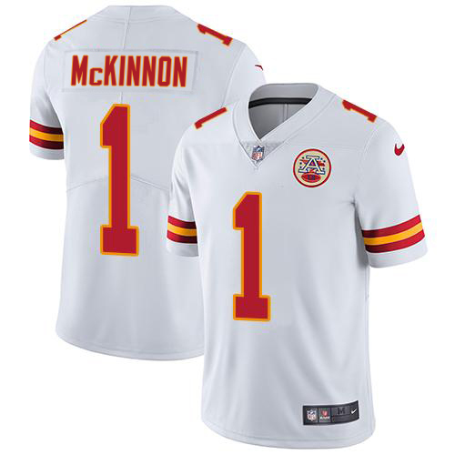Chiefs #1 Jerick McKinnon White Youth Stitched Vapor Untouchable Limited Jersey