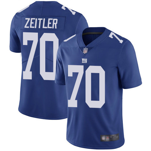 New York Giants #70 Kevin Zeitler Royal Blue Team Color Men's Stitched Vapor Untouchable Limited Jersey Men's