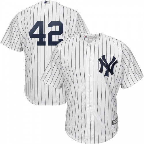 New York New York Yankees #42 Mariano Rivera Majestic 2019 Hall of Fame Cool Base Player Jersey White Navy Men's
