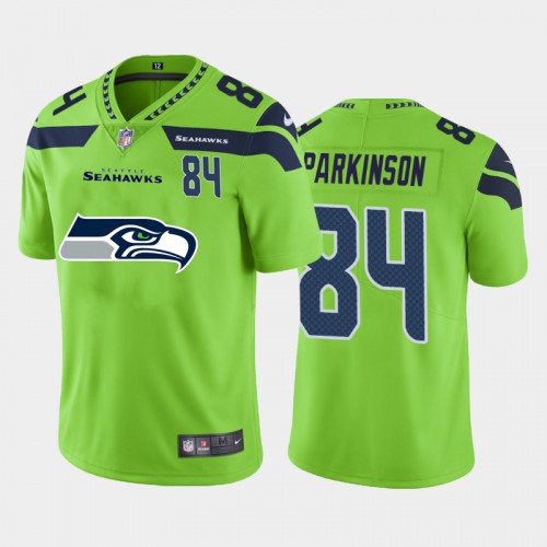 Seattle Seattle Seahawks #84 Colby Parkinson Green Men's Big Team Logo Player Vapor Limited Jersey Men's
