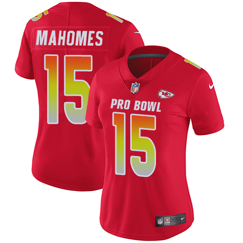 Chiefs #15 Patrick Mahomes Red Women's Stitched Limited AFC 2019 Pro Bowl Jersey