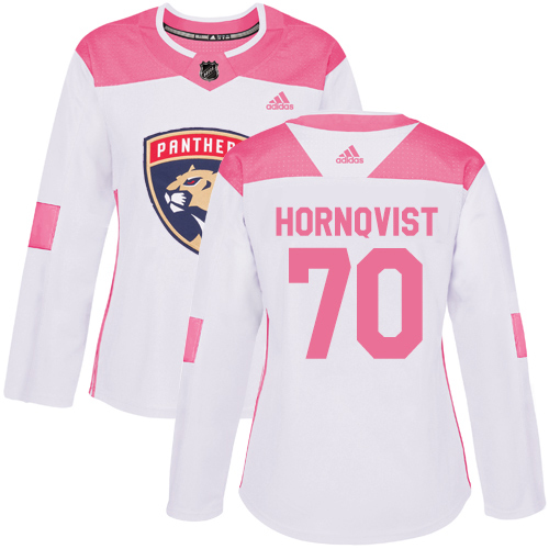 Adidas Panthers #70 Patric Hornqvist White/Pink Authentic Fashion Women's Stitched Jersey