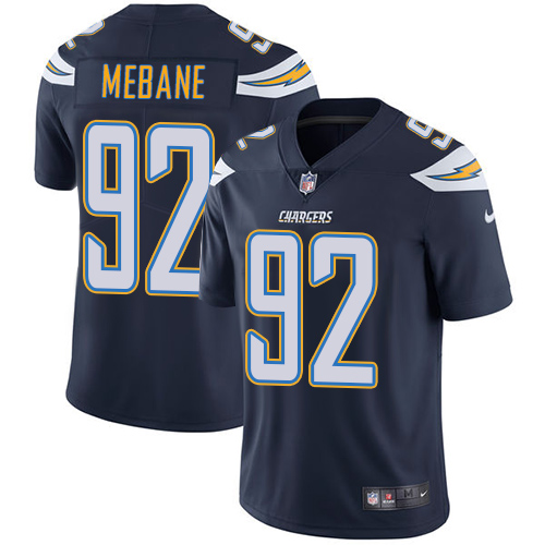 Los Angeles Chargers #92 Brandon Mebane Navy Blue Team Color Men's Stitched Vapor Untouchable Limited Jersey Men's