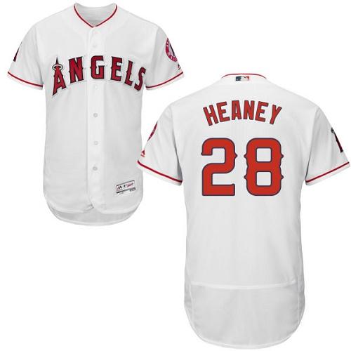 Los Angeles Angels of Anaheim #28 Andrew Heaney White Flexbase Authentic Collection Stitched Jersey Men's