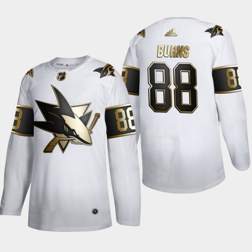San Jose San Jose Sharks #88 Brent Burns Men's Adidas White Golden Edition Limited Stitched Jersey Men's