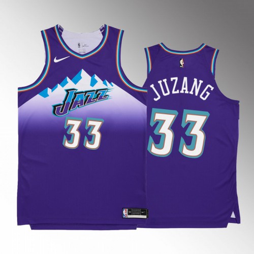 Utah Utah Jazz #33 Johnny Juzang Mens Purple 2022-23 Classic Edition Jersey Mens