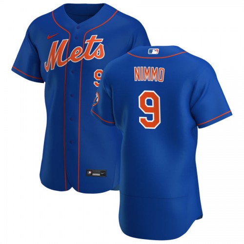 New York New York Mets #9 Brandon Nimmo Men's Royal Alternate 2020 Authentic Player Jersey Men's