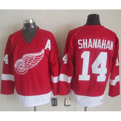 Detroit Red Wings #14 Brendan Shanahan Red CCM Throwback Stitched Jersey Men's