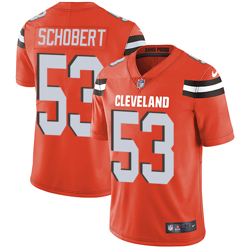 Cleveland Browns #53 Joe Schobert Orange Alternate Youth Stitched Vapor Untouchable Limited Jersey Youth