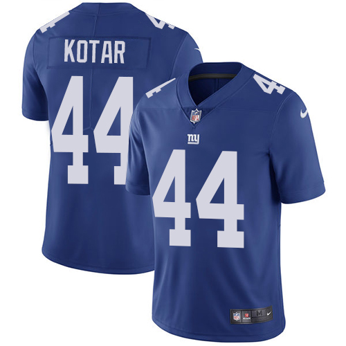 New York Giants #44 Doug Kotar Royal Blue Team Color Youth Stitched Vapor Untouchable Limited Jersey Youth