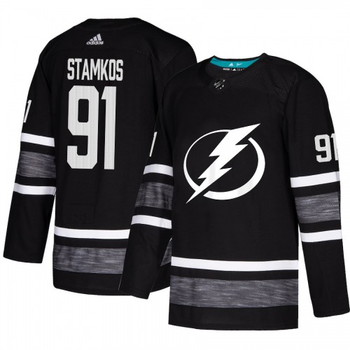 Adidas Tampa Bay Lightning #91 Steven Stamkos Black Authentic 2019 All-Star Stitched Jersey Men's