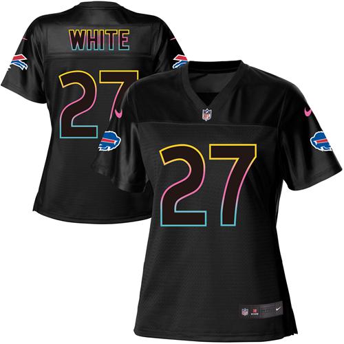 Bills #27 Tre'Davious White Black Women's Fashion Game Jersey