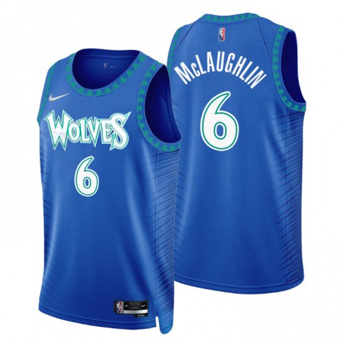 Minnesota Minnesota Timberwolves #6 Jordan McLaughlin Mens Royal 2021/22 Swingman Jersey - City Edition Mens