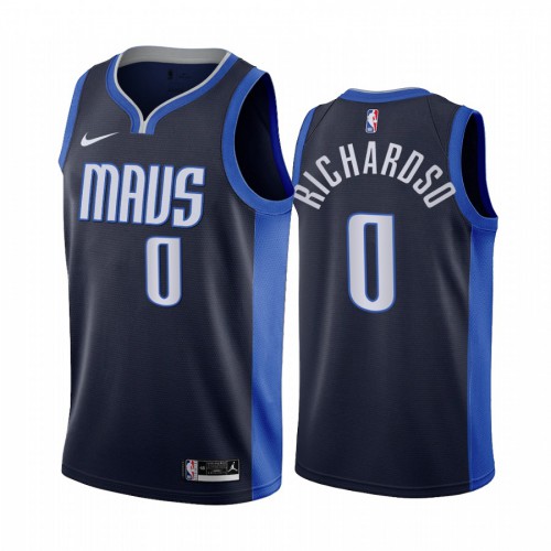 Dallas Dallas Mavericks #0 Josh Richardson Navy Youth Swingman 2020-21 Earned Edition Jersey Youth