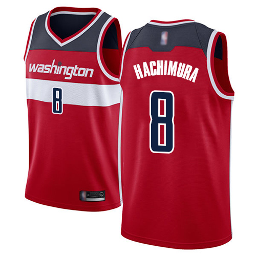 Washington Wizards #8 Rui Hachimura Red Swingman Icon Edition Jersey Mens
